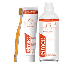 PreviDent toothpaste tube, Colgate total tube, and Colgate Sensitive tube product images